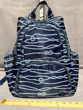 lug Navy & White Rope-Print Backpack